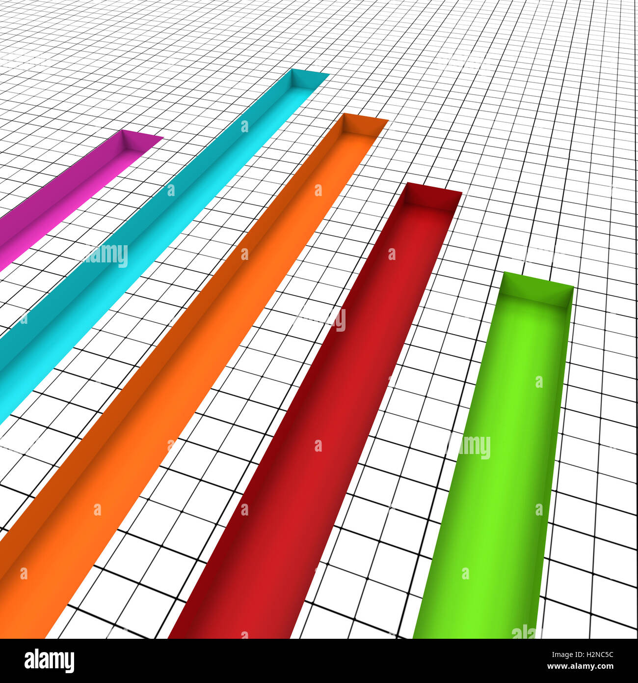 Graph Report Showing Infochart Trend And Document Stock Photo