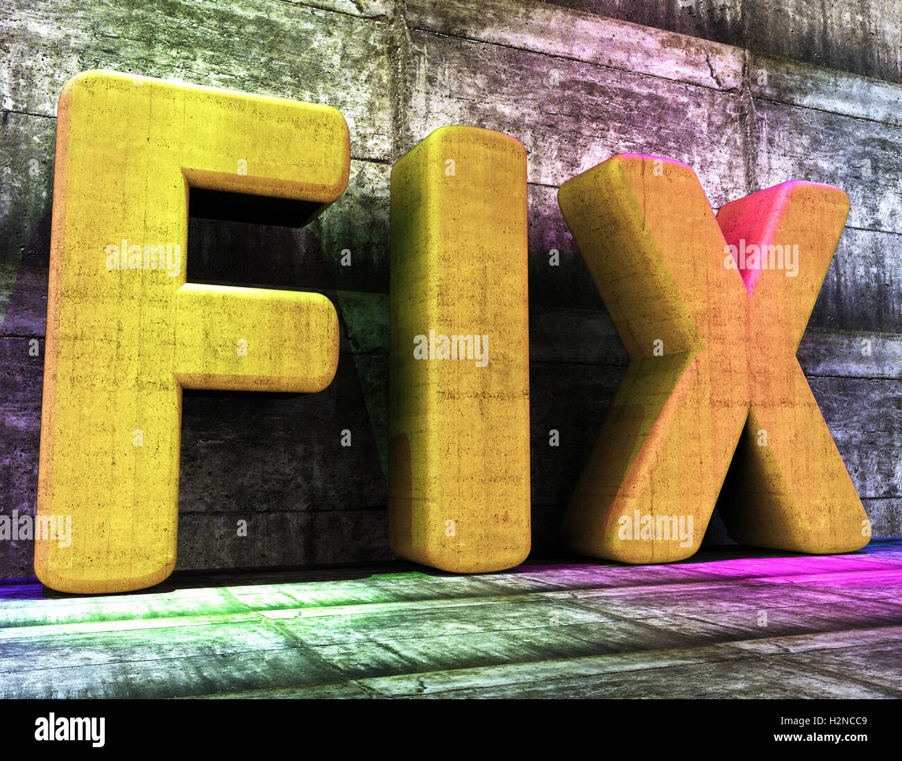 Fix Word Meaning Mend Apparatus And Tool Stock Photo - Alamy