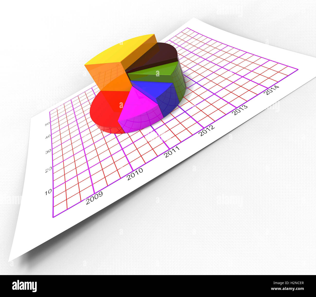Pie Chart Meaning Business Graph And Trade Stock Photo Alamy