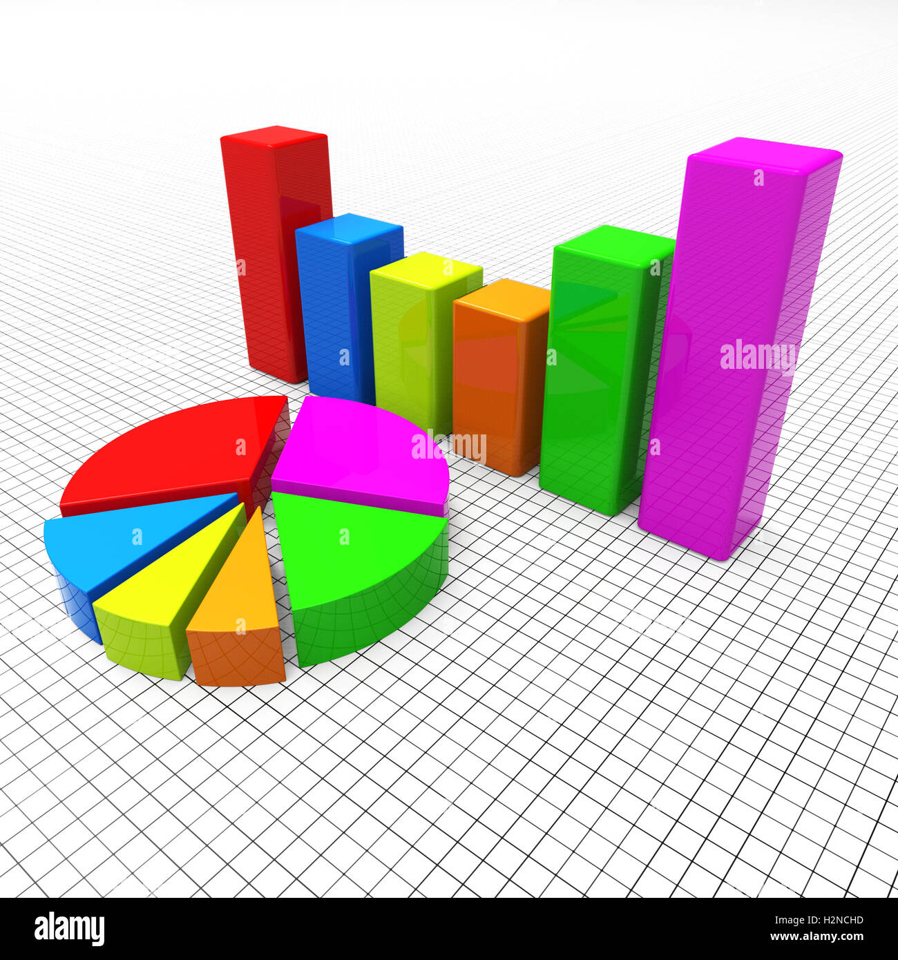 Pie Chart Indicating Business Graph And Statistic Stock Photo - Alamy