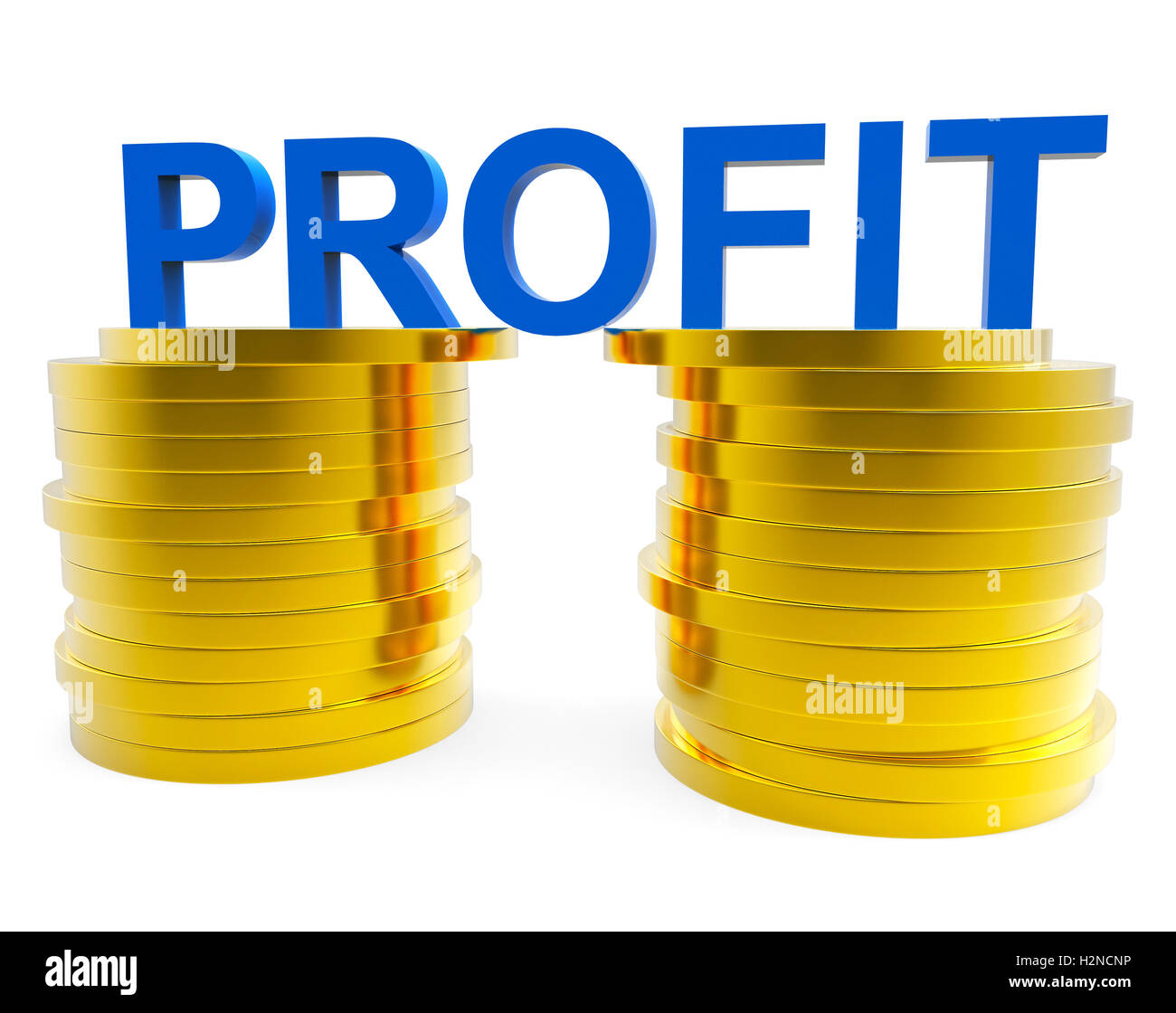 Business Profit Representing Currency Earning And Trading Stock Photo
