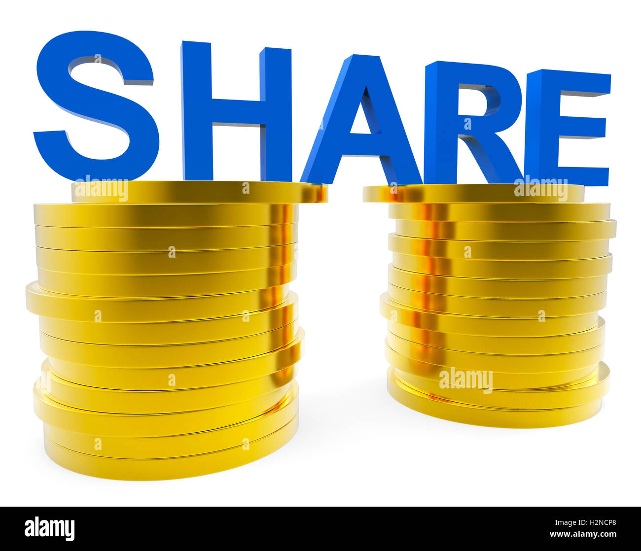 Share Money Meaning Revenue Progress And Wealthy Stock Photo Alamy