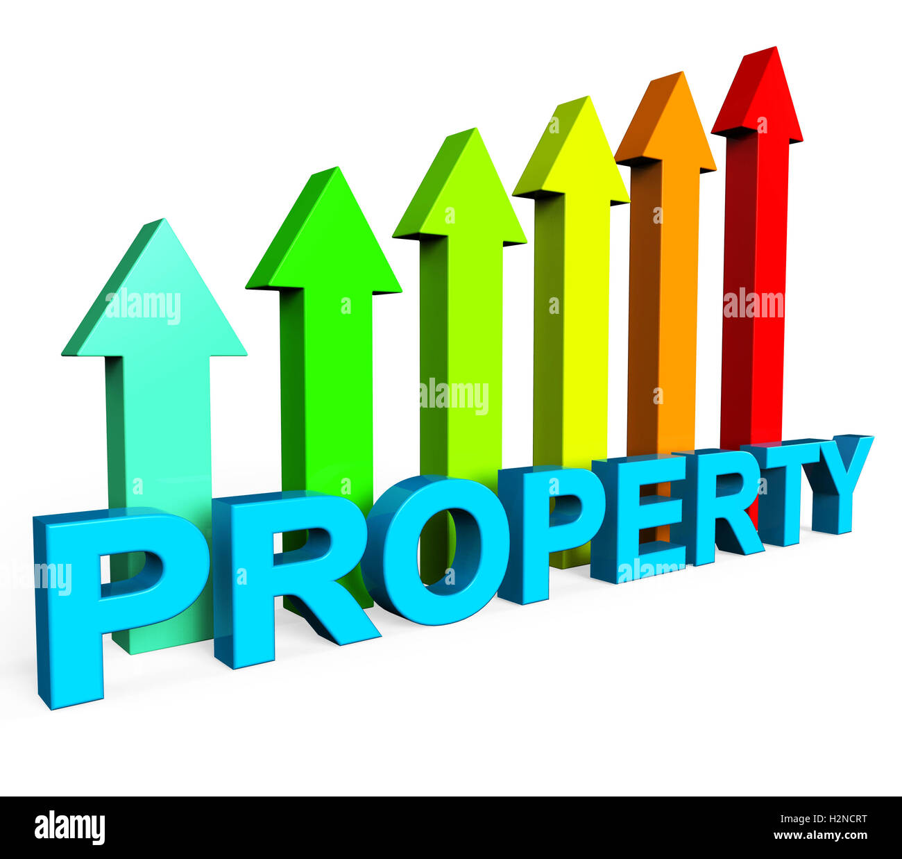Property Value Increasing Indicating Real Estate Agent And On The