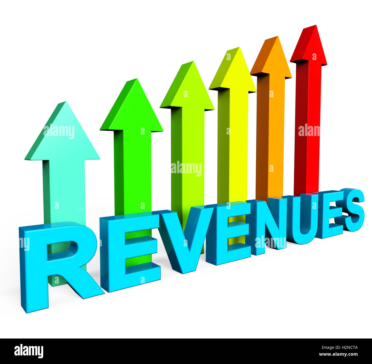 Revenues Increasing Representing Financial Report And Profits Stock Photo