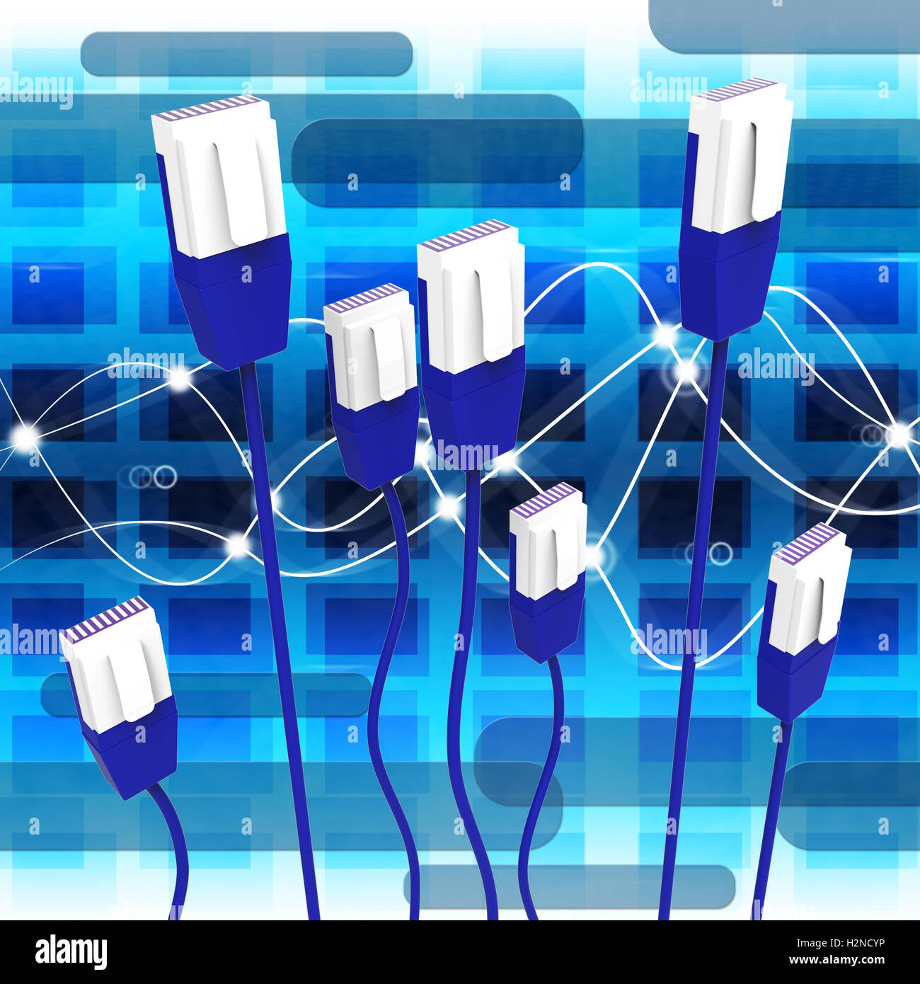 Computer Network Showing Cable Server And Line Stock Photo - Alamy