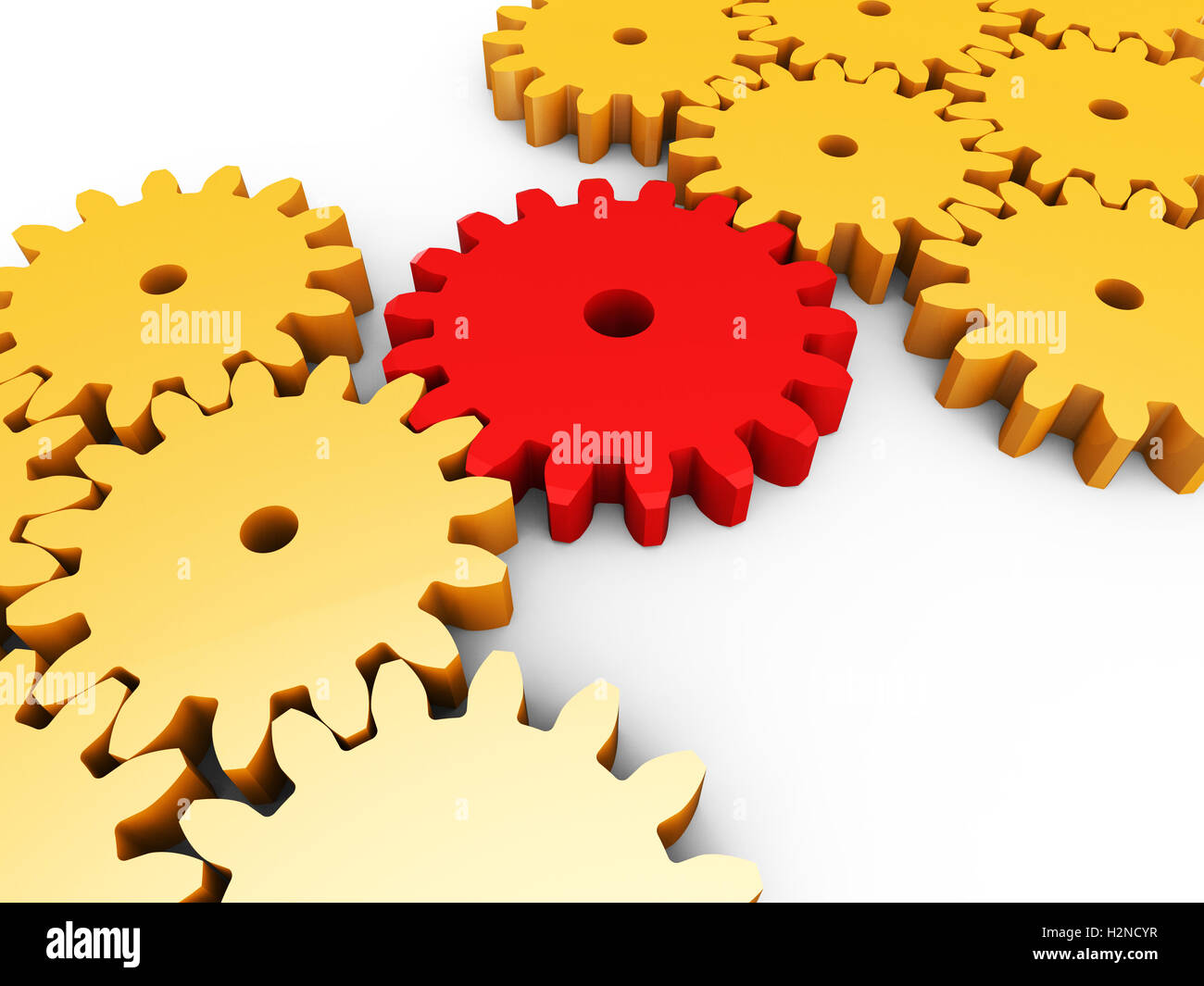 Interconnected cogs hi-res stock photography and images - Alamy