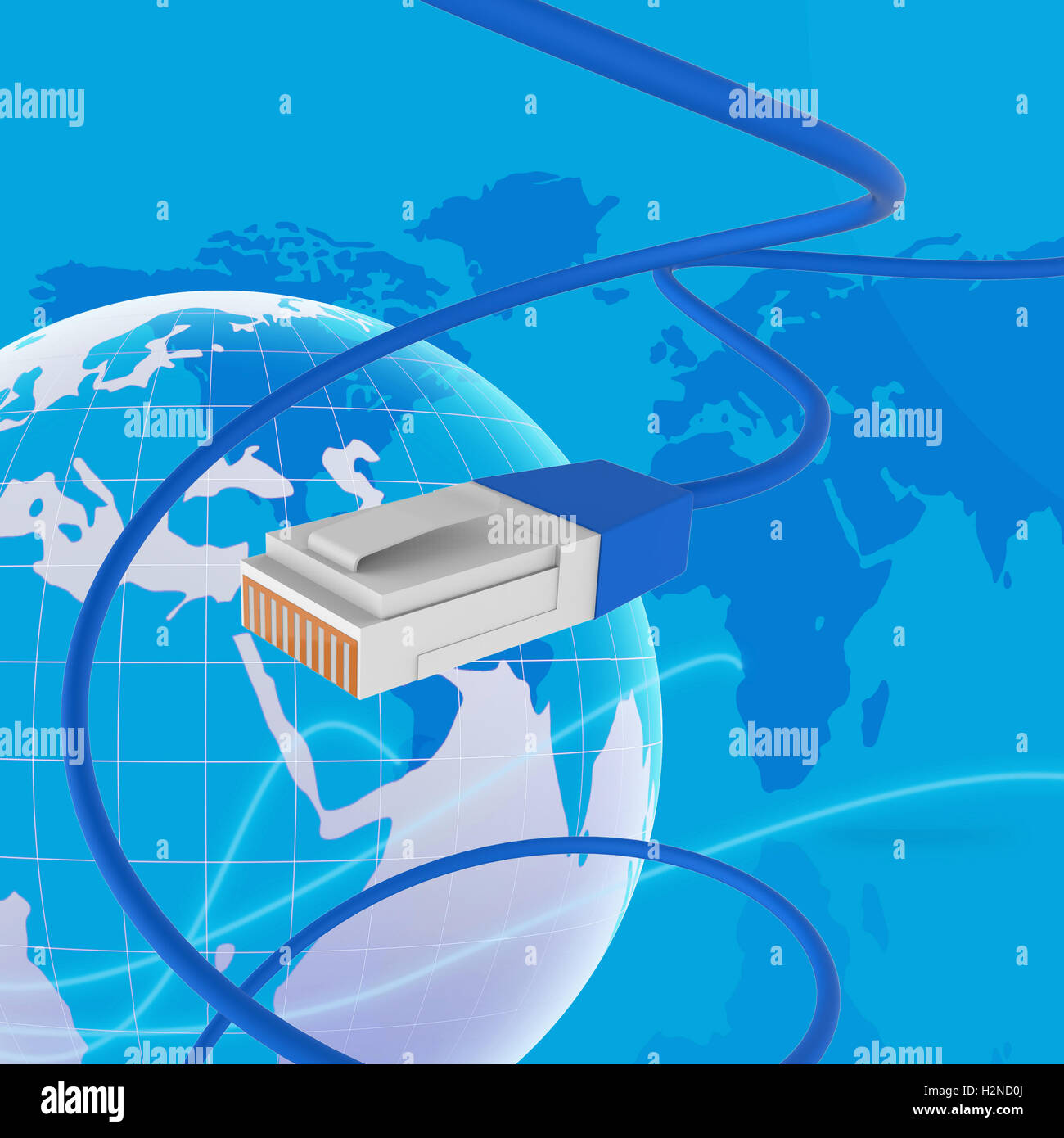 Worldwide Meaning Plug Connecting And Connection Stock Photo