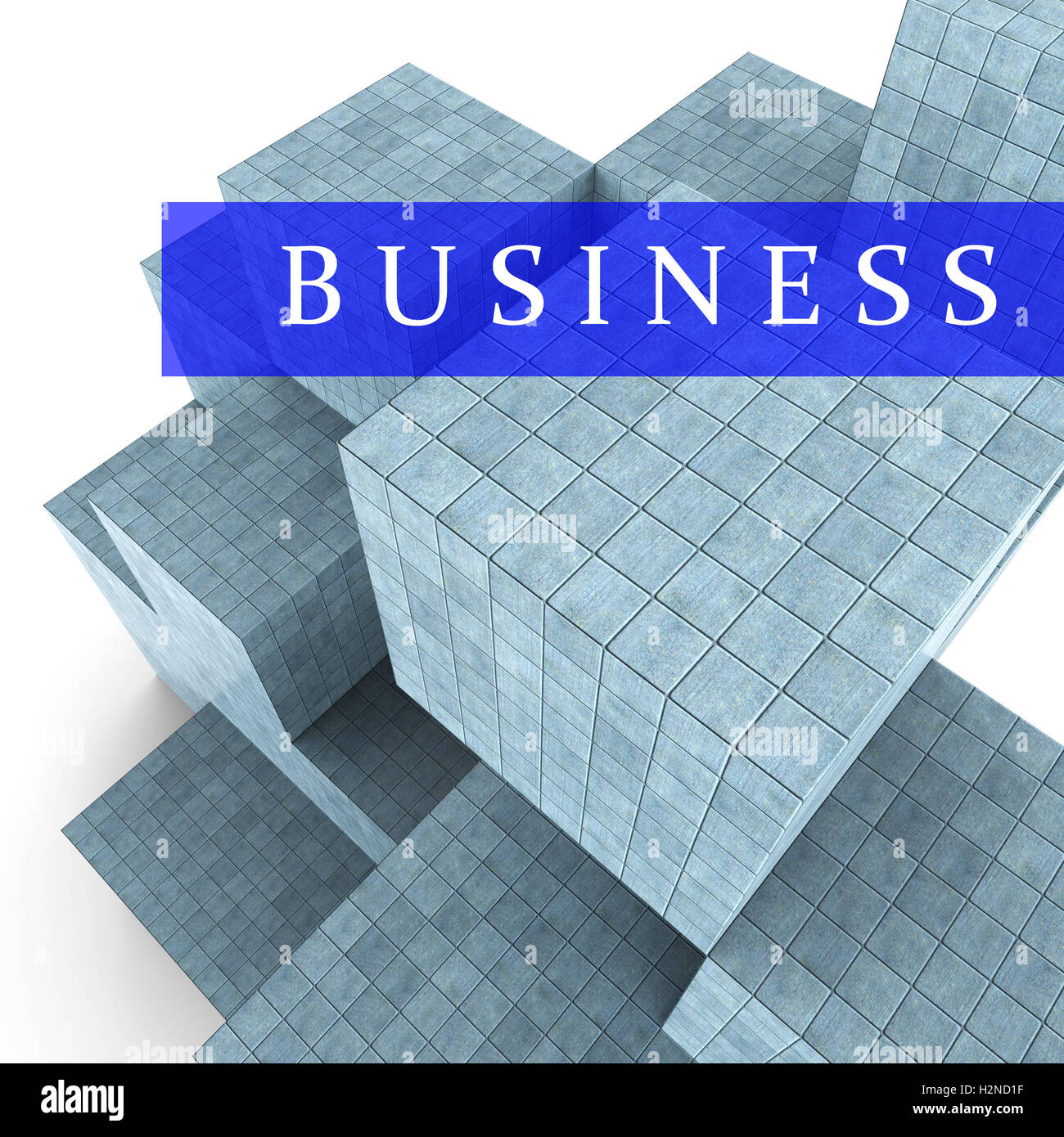 Business Blocks Design Meaning Building Activity And Construction Stock