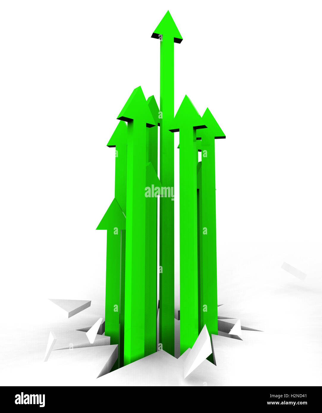 Arrows Up Indicating Success Raise And Progress Stock Photo Alamy