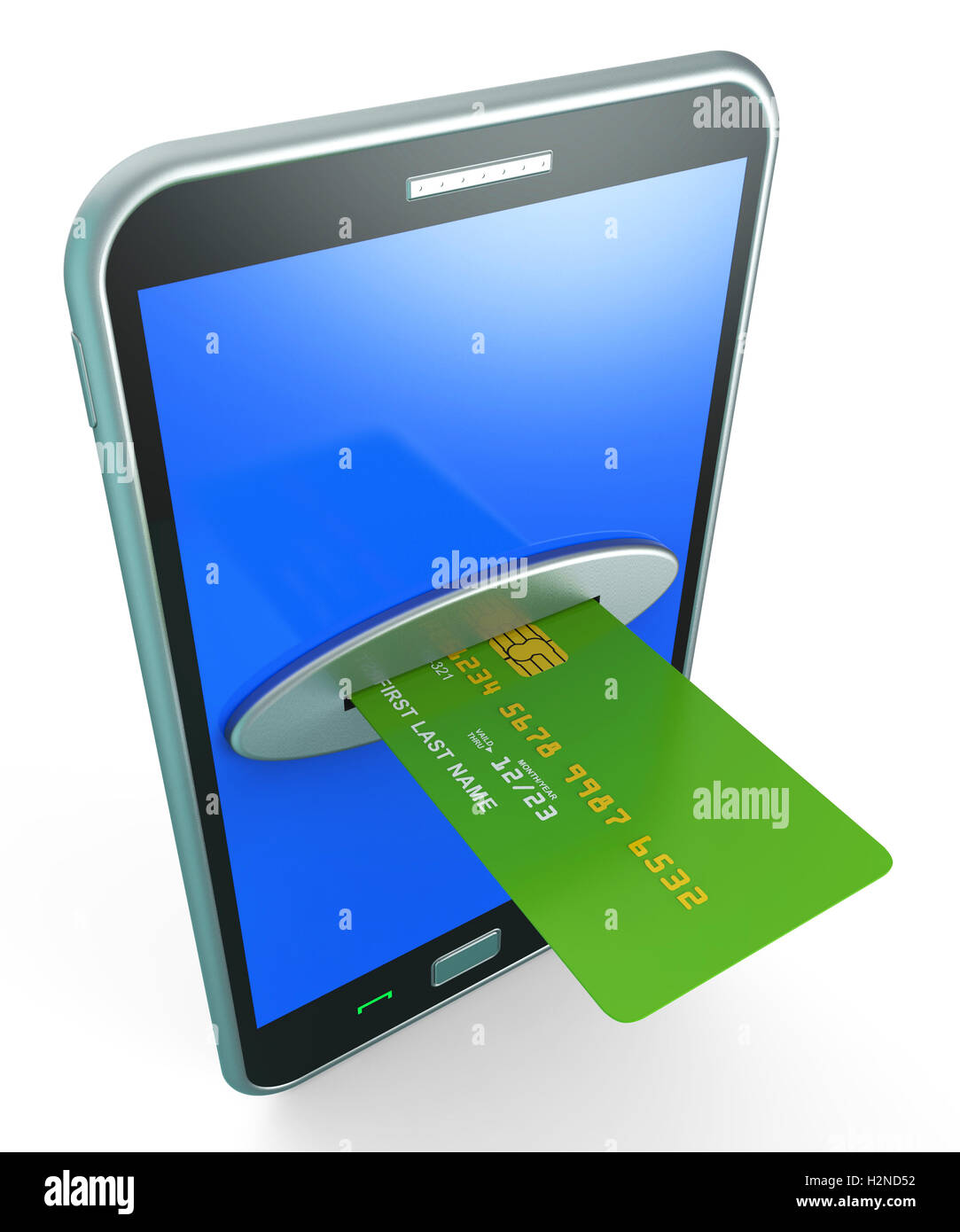Credit Card Online Indicating World Wide  And site Stock Photo