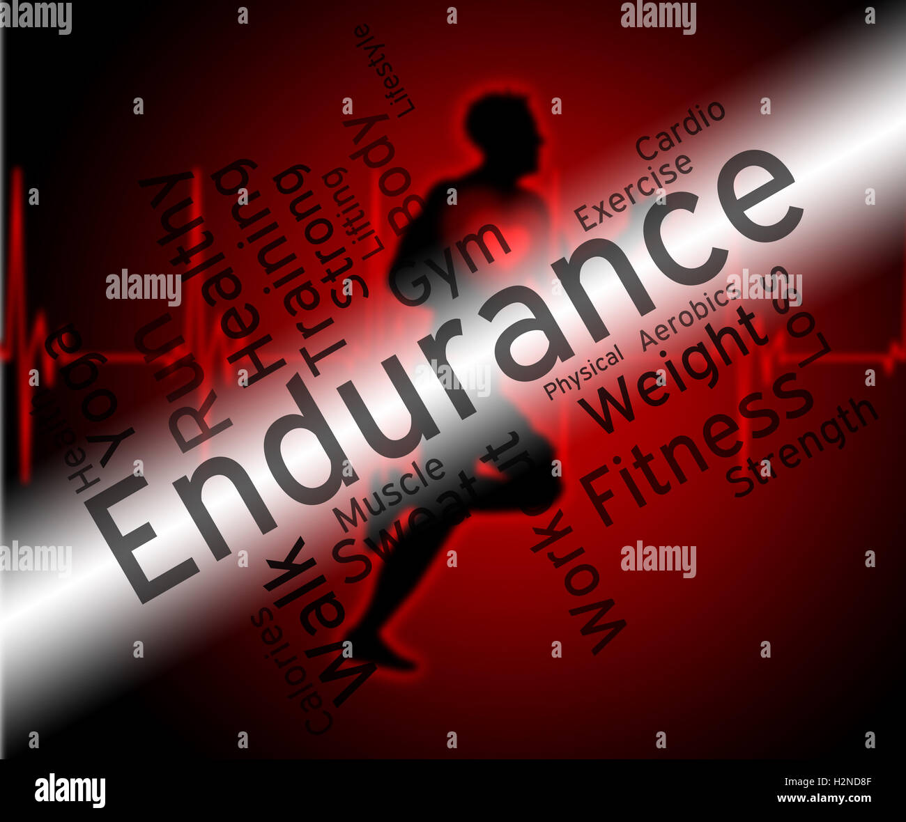 Endurance Word Meaning Working Out And Athletic Stock Photo Alamy