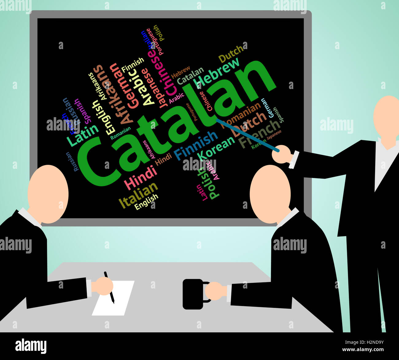 Catalan Language Showing Languages Catalonia And Text Stock Photo