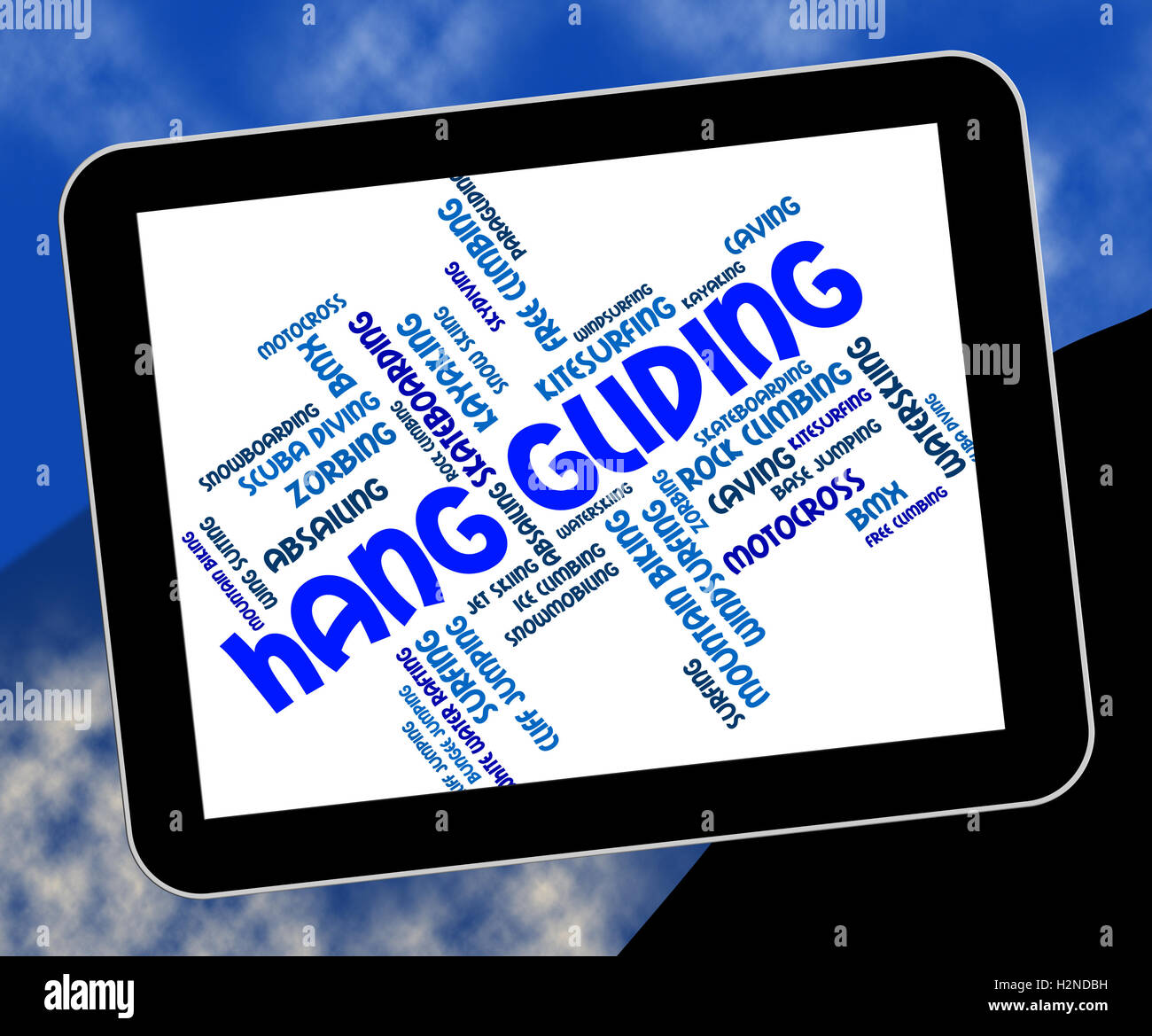 Hang Gliding Representing Word Wordcloud And Hanggliding Stock Photo