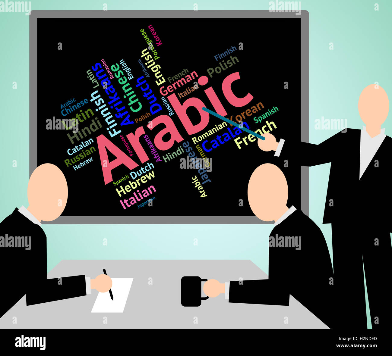 Arabic Language Representing Communication Foreign And Translate Stock