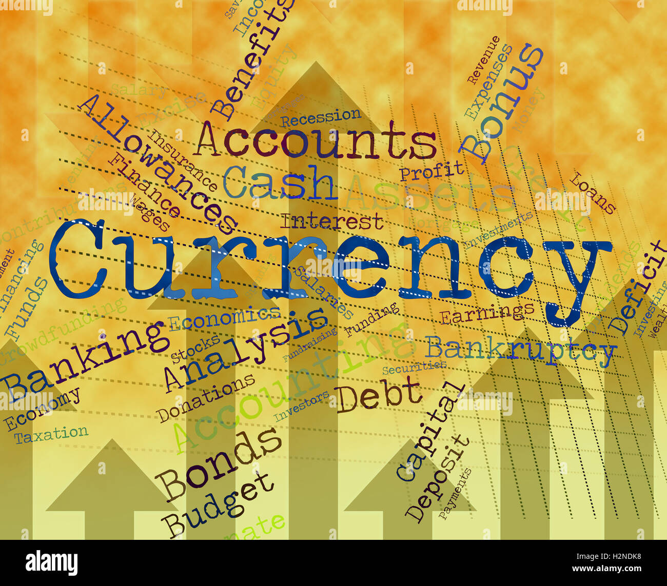 Currency Word Meaning Worldwide Trading And Wordcloud Stock Photo Alamy