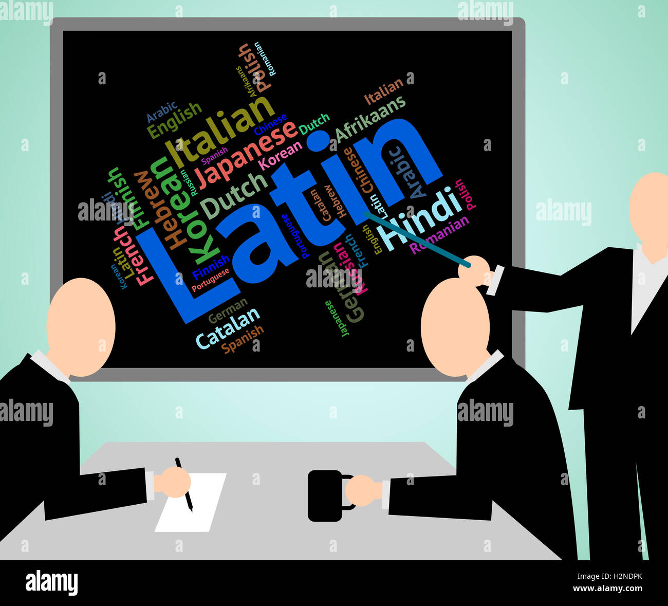 Latin Language Showing International Speech And Lingo Stock Photo