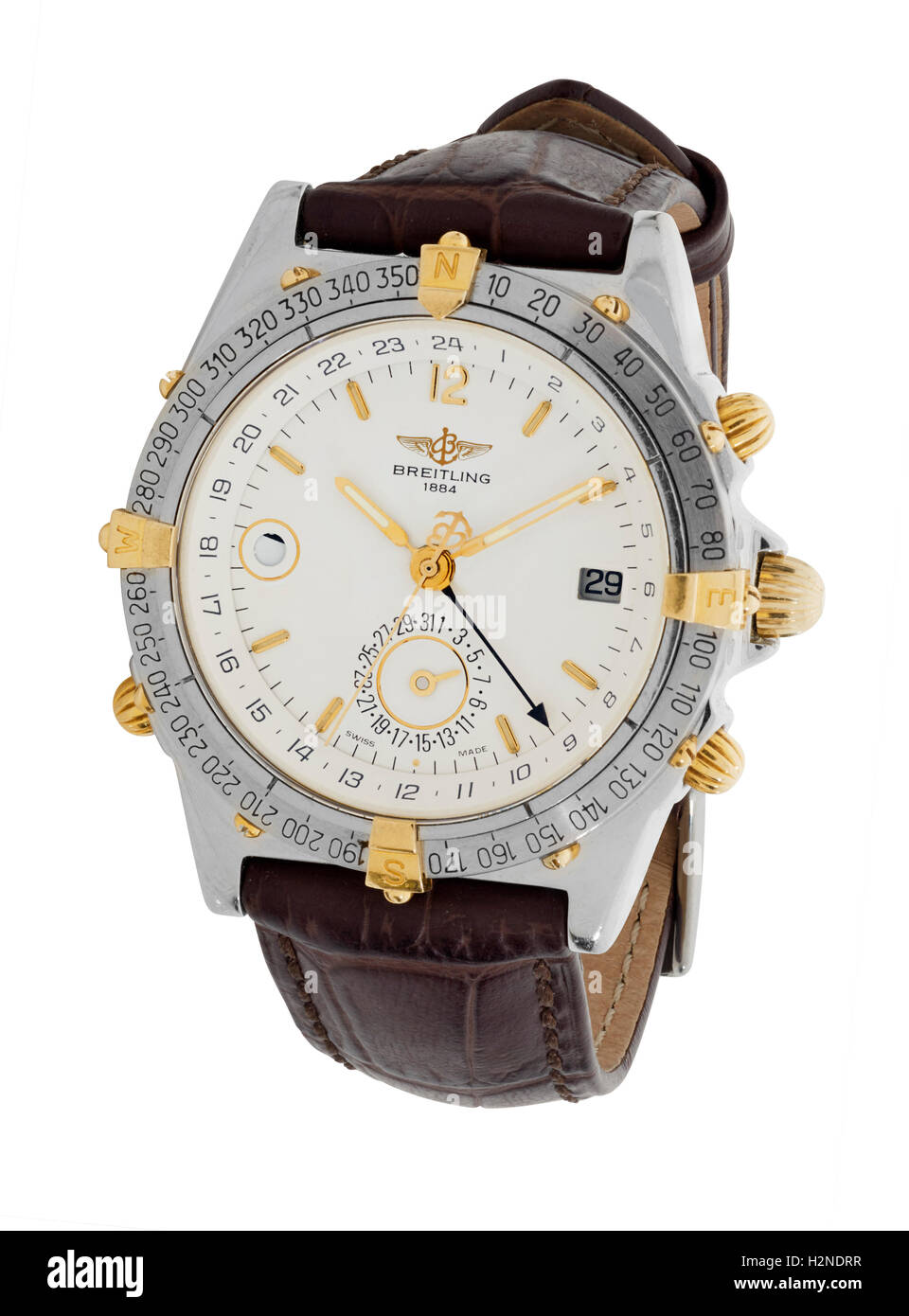 Breitling mans chronometer compass watch Stock Photo