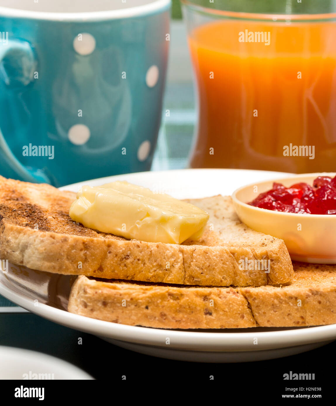 Toast For Breakfast Meaning Toasted Bread And Restaurants Stock Photo Alamy