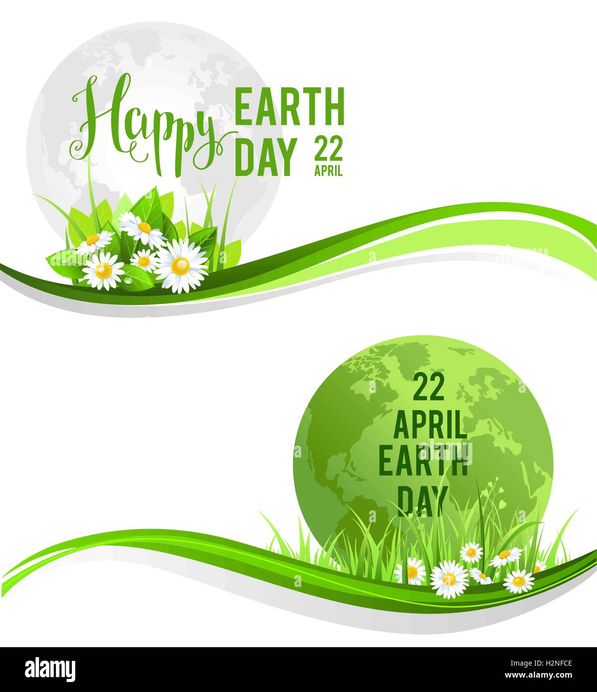 Happy earth day banner Stock Vector