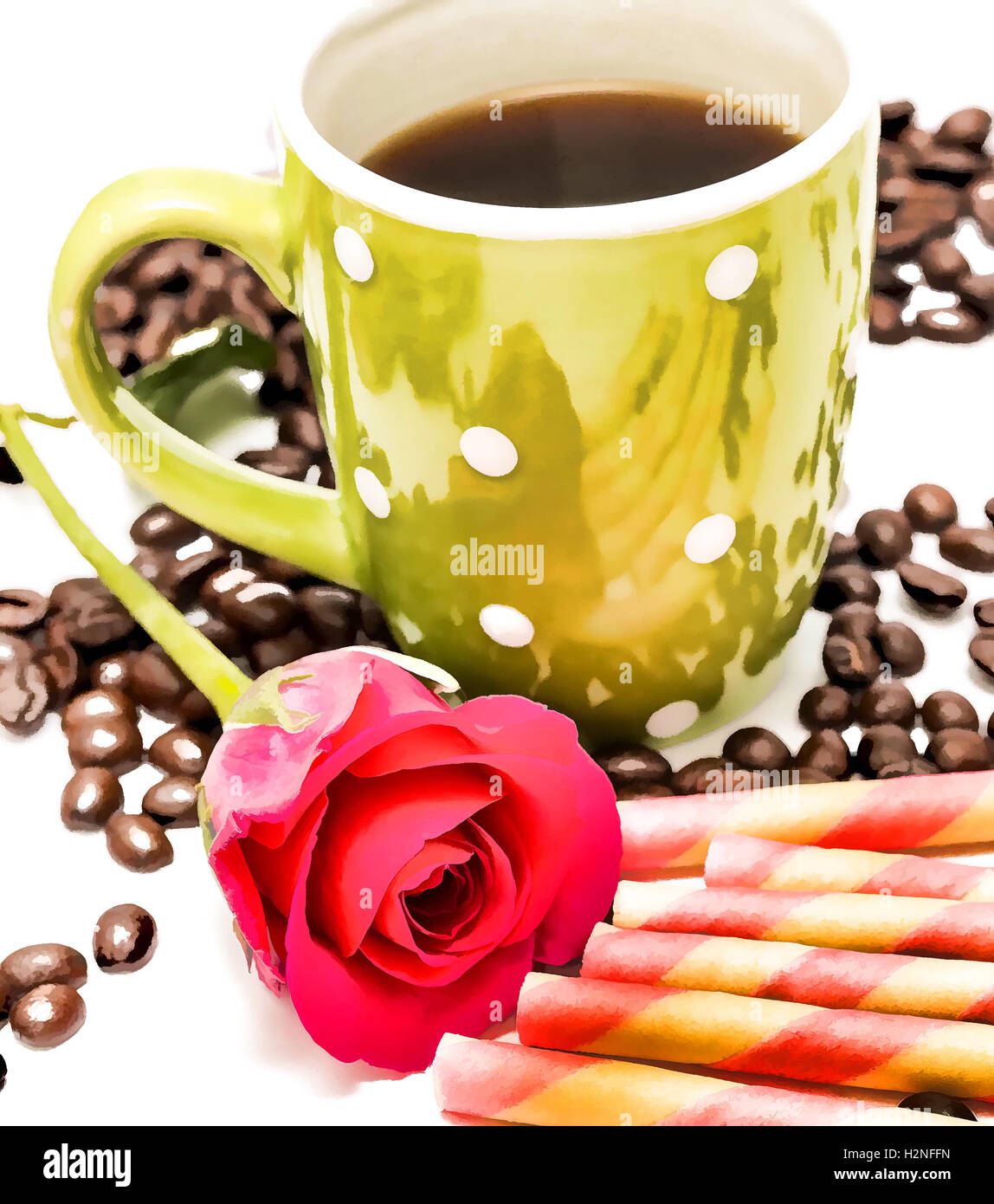 Coffee Beans Drink Representing Fresh Gourmet And Decaf Stock Photo Alamy