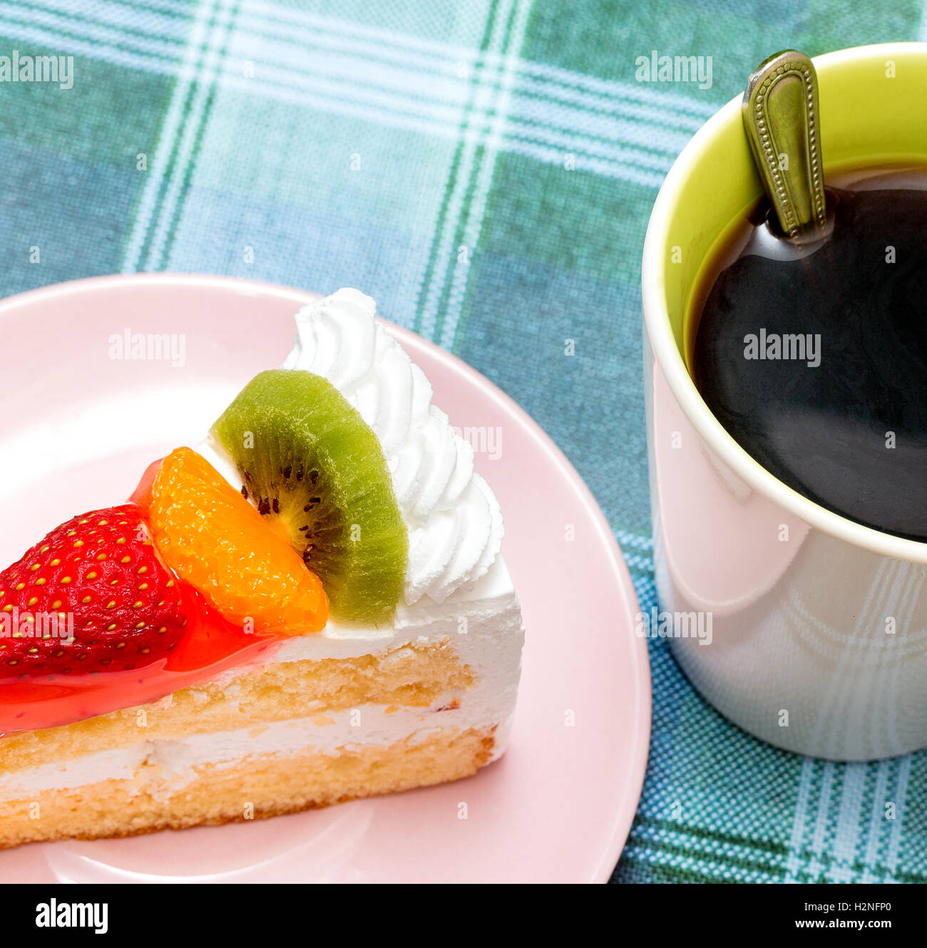 Coffee And Cake Meaning Gateaux Drink And Cafeteria Stock Photo