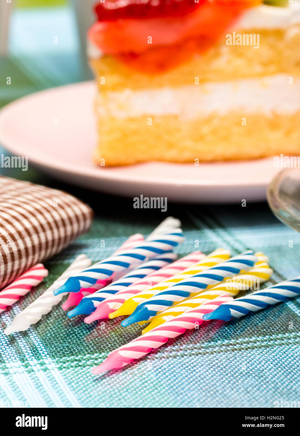 Birthday Candles Representing Delightful Celebrate And Cake Stock Photo