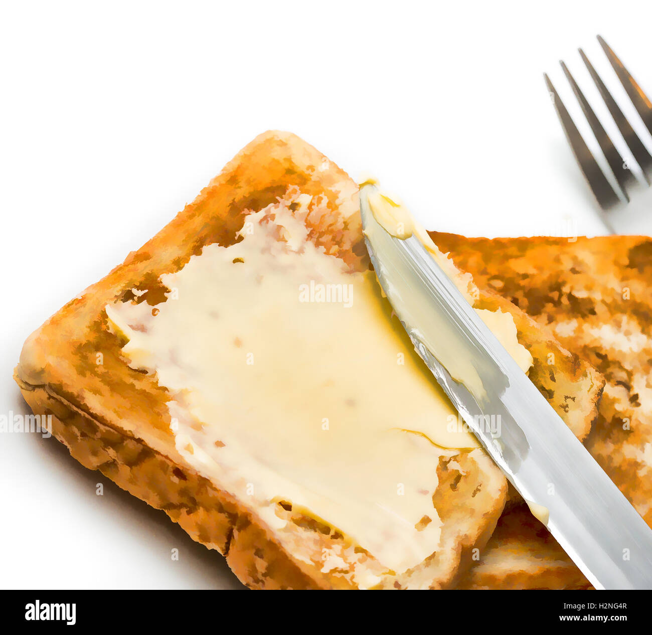 Bread With Butter Meaning Meal Time And Cafe Stock Photo Alamy