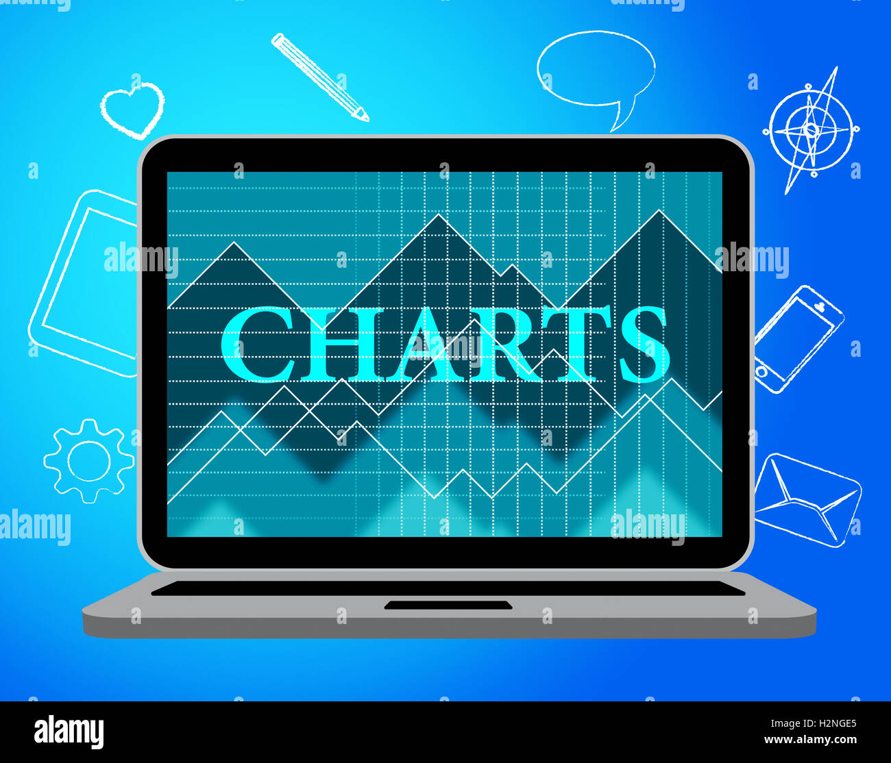 Charts Online Showing Infochart Network And Computing Stock Photo Alamy