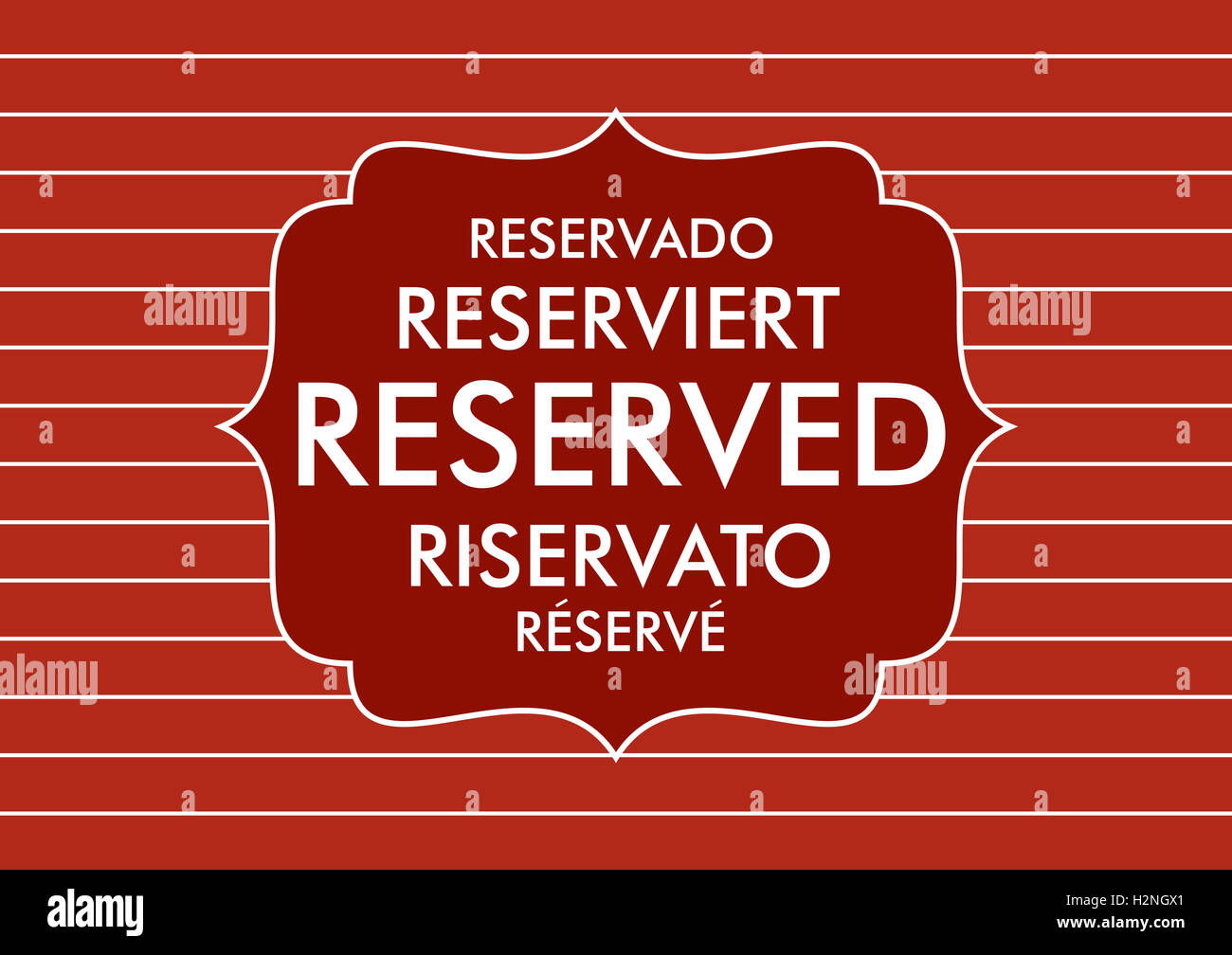 Reserved sign table english hi-res stock photography and images - Alamy