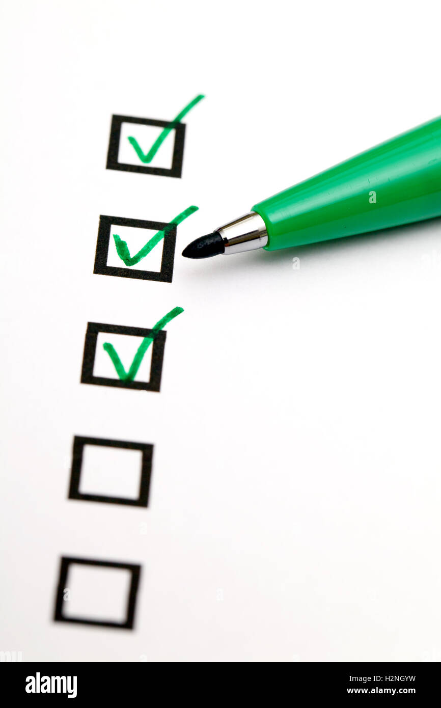 Checkbox Stock Photo - Alamy