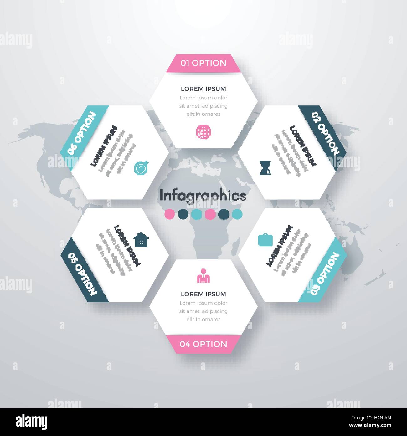 Vector illustration infographics six options Stock Vector Image & Art ...