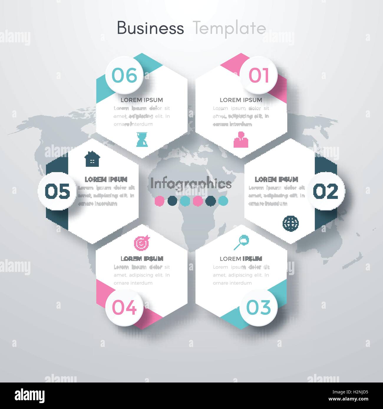 Vector illustration infographics six options Stock Vector Image & Art ...
