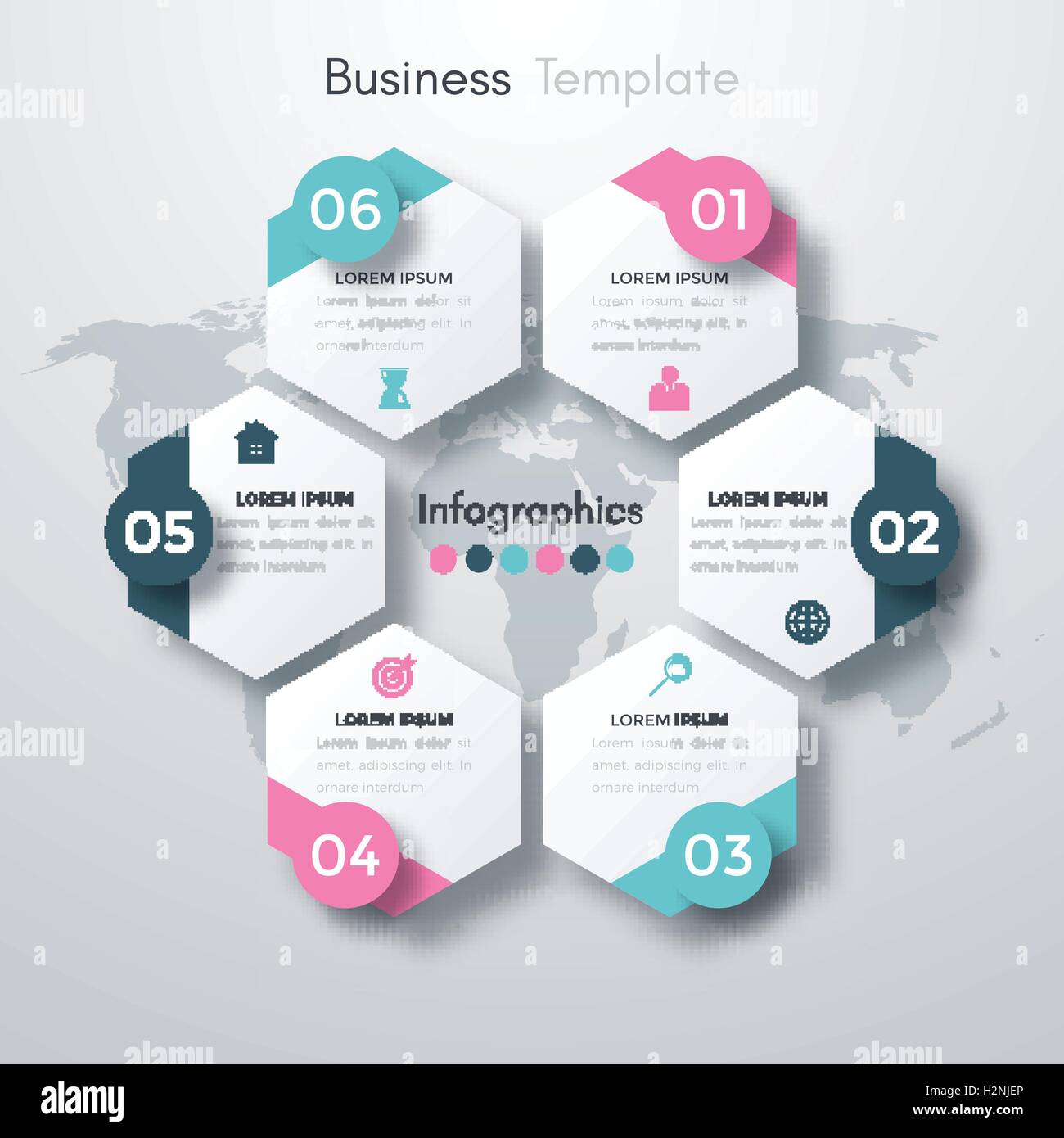 Vector illustration infographics six options Stock Vector Image & Art ...