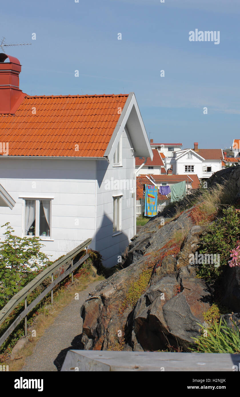 Village view of Grundsund, Sweden Stock Photo