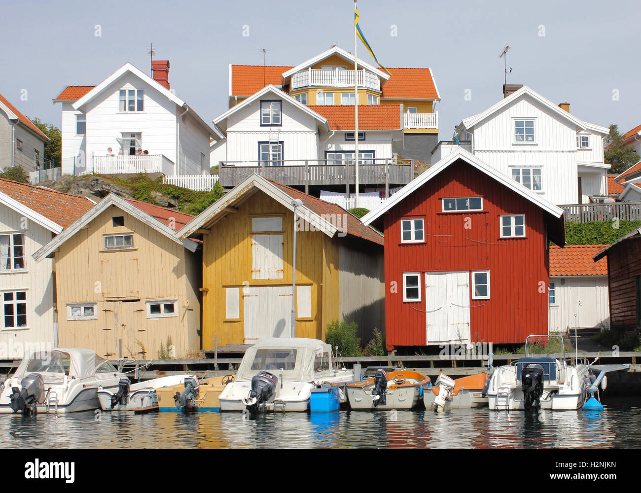 Grundsund waterfront houses Stock Photo