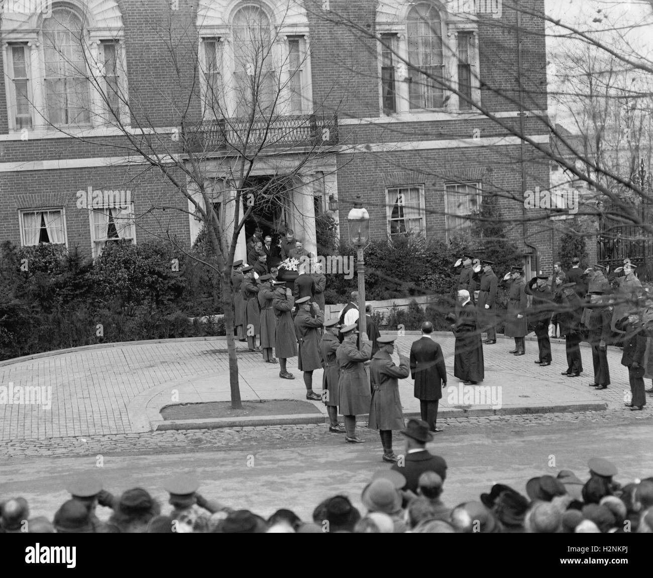 Funeral of Former U.S. President Woodrow Wilson, Washington DC, USA, National Photo Company, February 6, 1924 Stock Photo