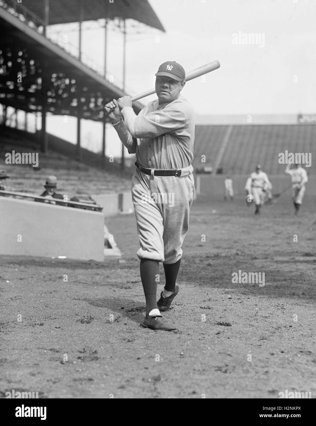 Babe Ruth, Major League Baseball Player, New York Yankees, Portrait, National Photo Company, 1924 Stock Photo