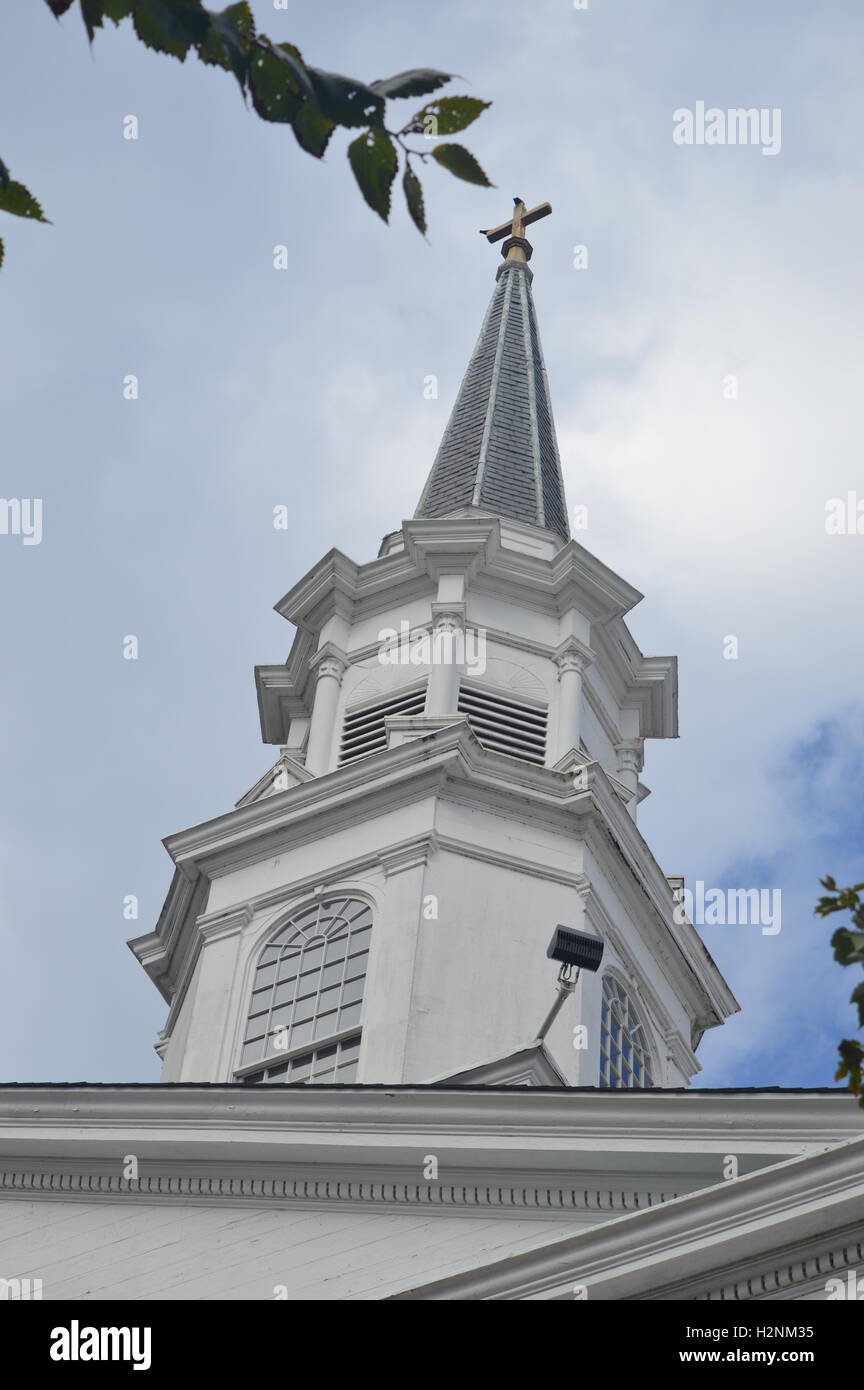 Church Steeple of the First United Methodist Church in Chestertown, Kent County, Maryland, US Stock Photo