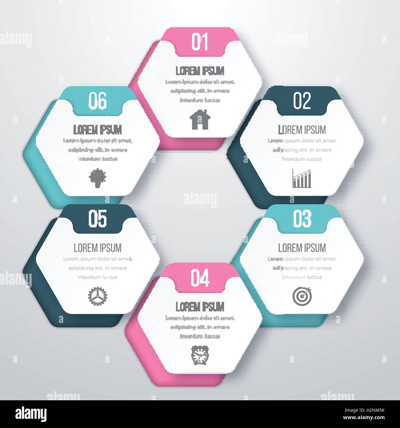 Vector illustration infographics six options Stock Vector Image & Art ...