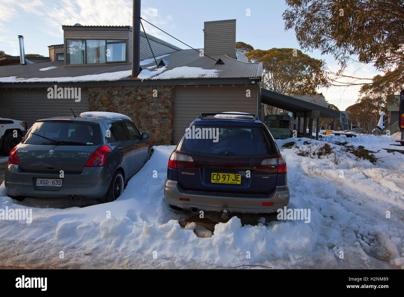 Dinner Plain Snow country Victoria Australia Stock Photo Alamy