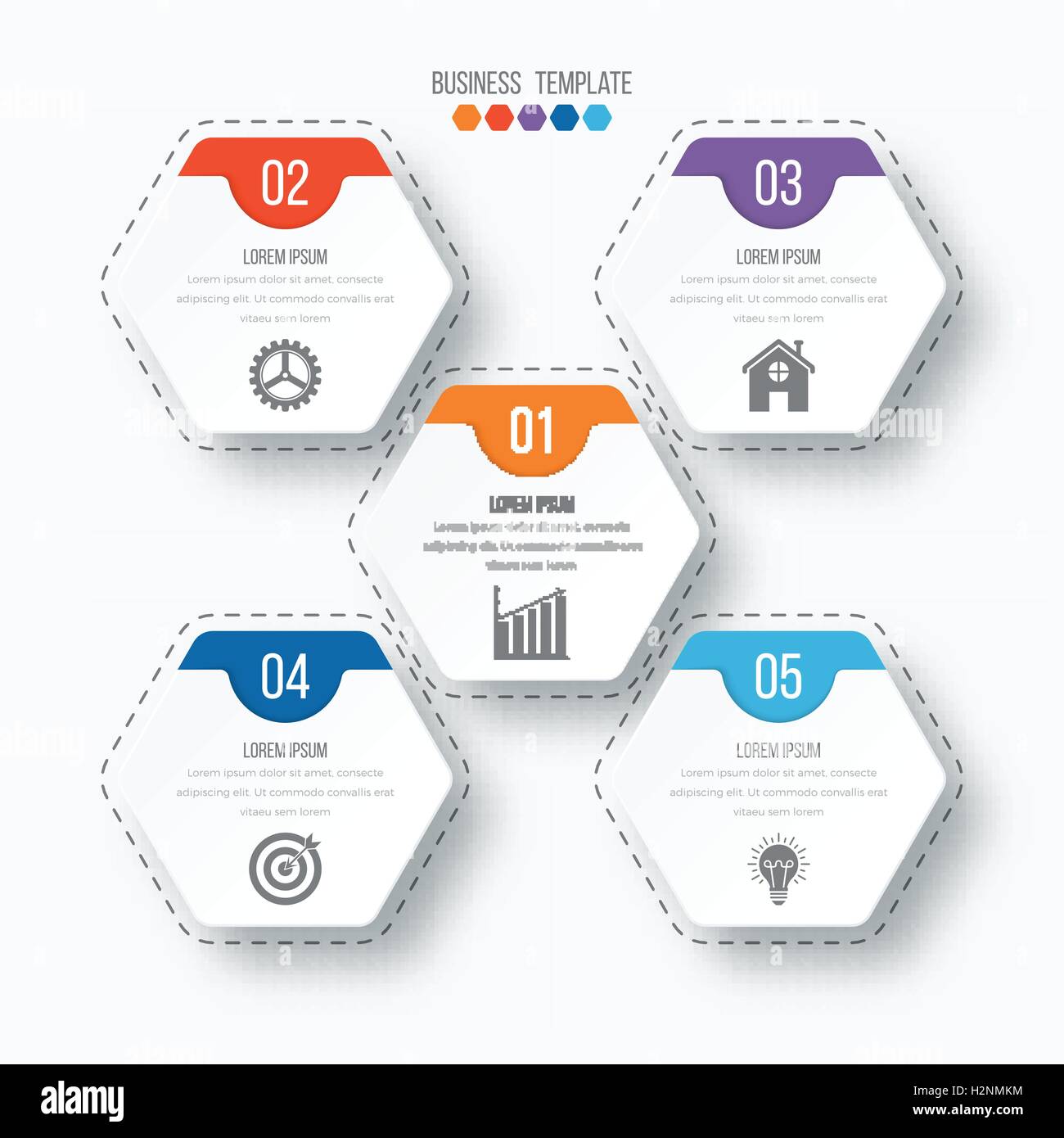 Vector illustration infographics five options Stock Vector Image & Art ...