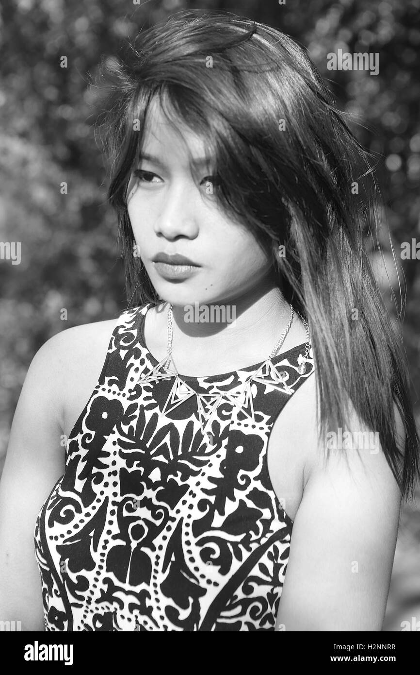 Filipina Model in London Stock Photo