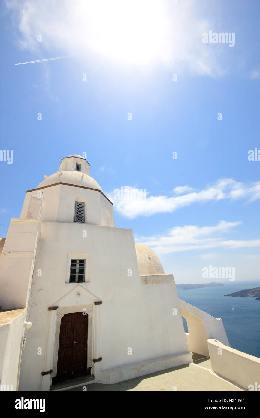 Santorini church (Oia), Greece - vacation background Stock Photo - Alamy