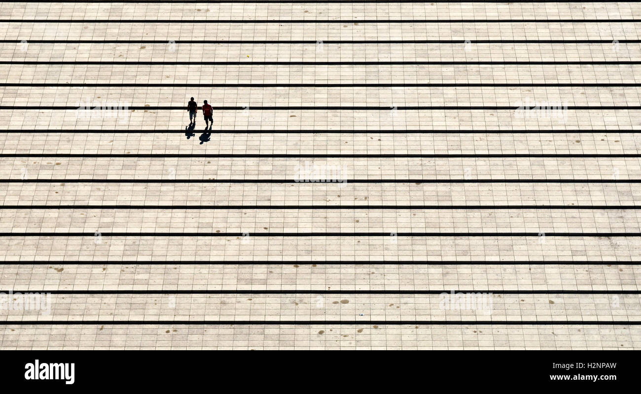 National Flag Memorial stairs. Rosario, Argentina. View from above Stock Photo