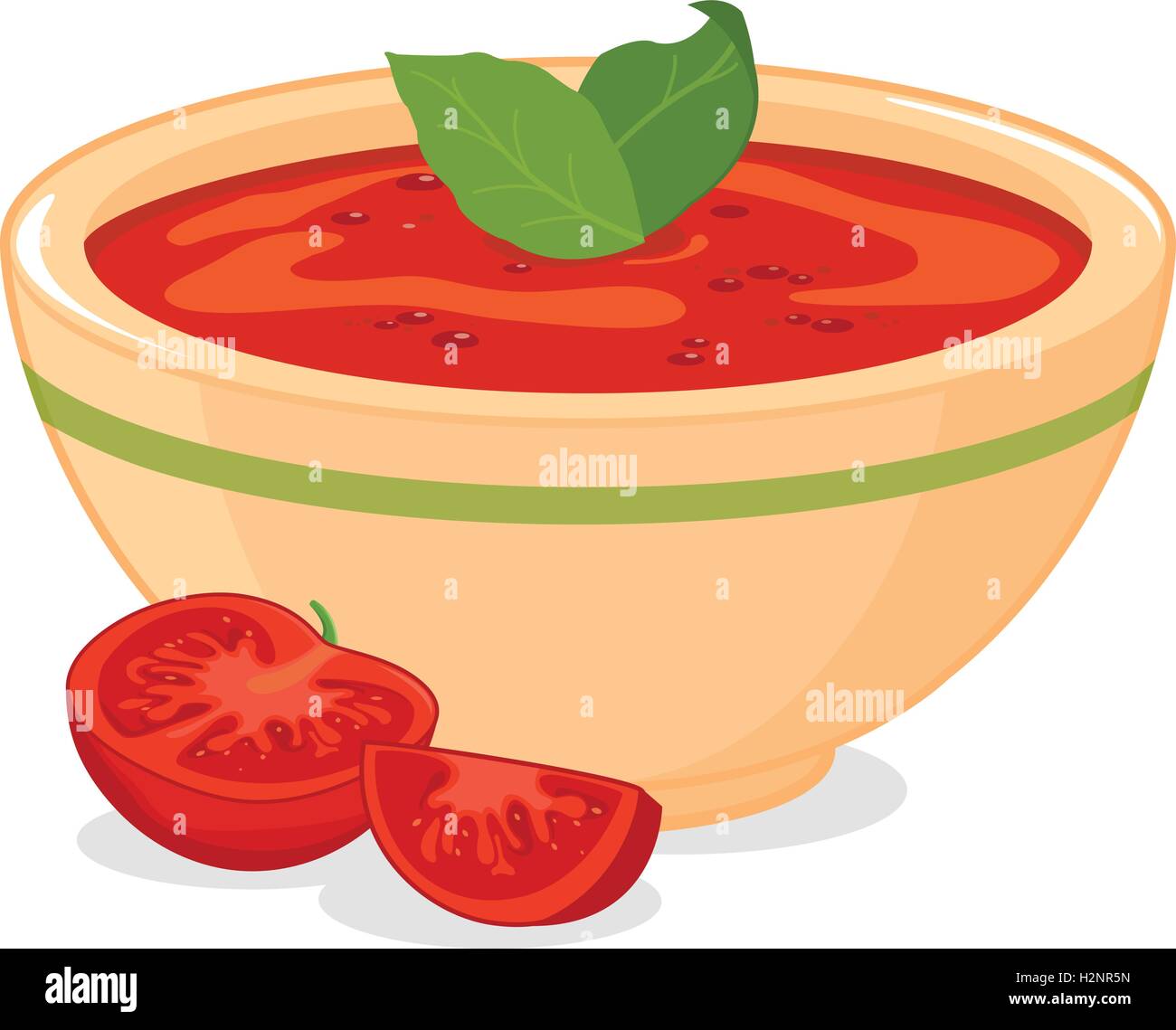 Bowl of homemade tomato soup Stock Vector Image & Art Alamy