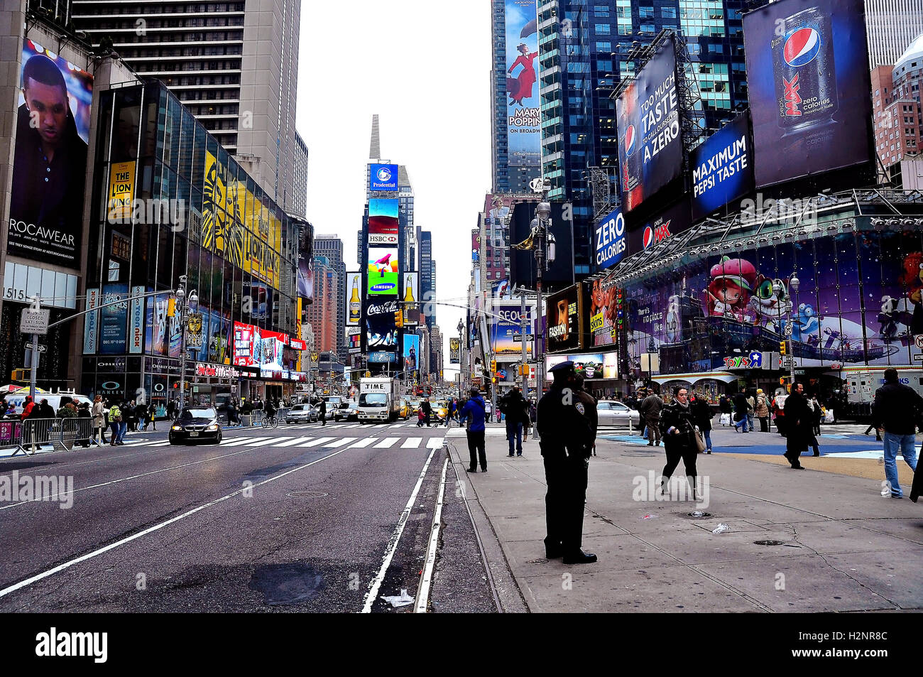 Times Square - in the Midtown Manhattan section of New York City at the junction of Broadway and Seventh Avenue. Stock Photo