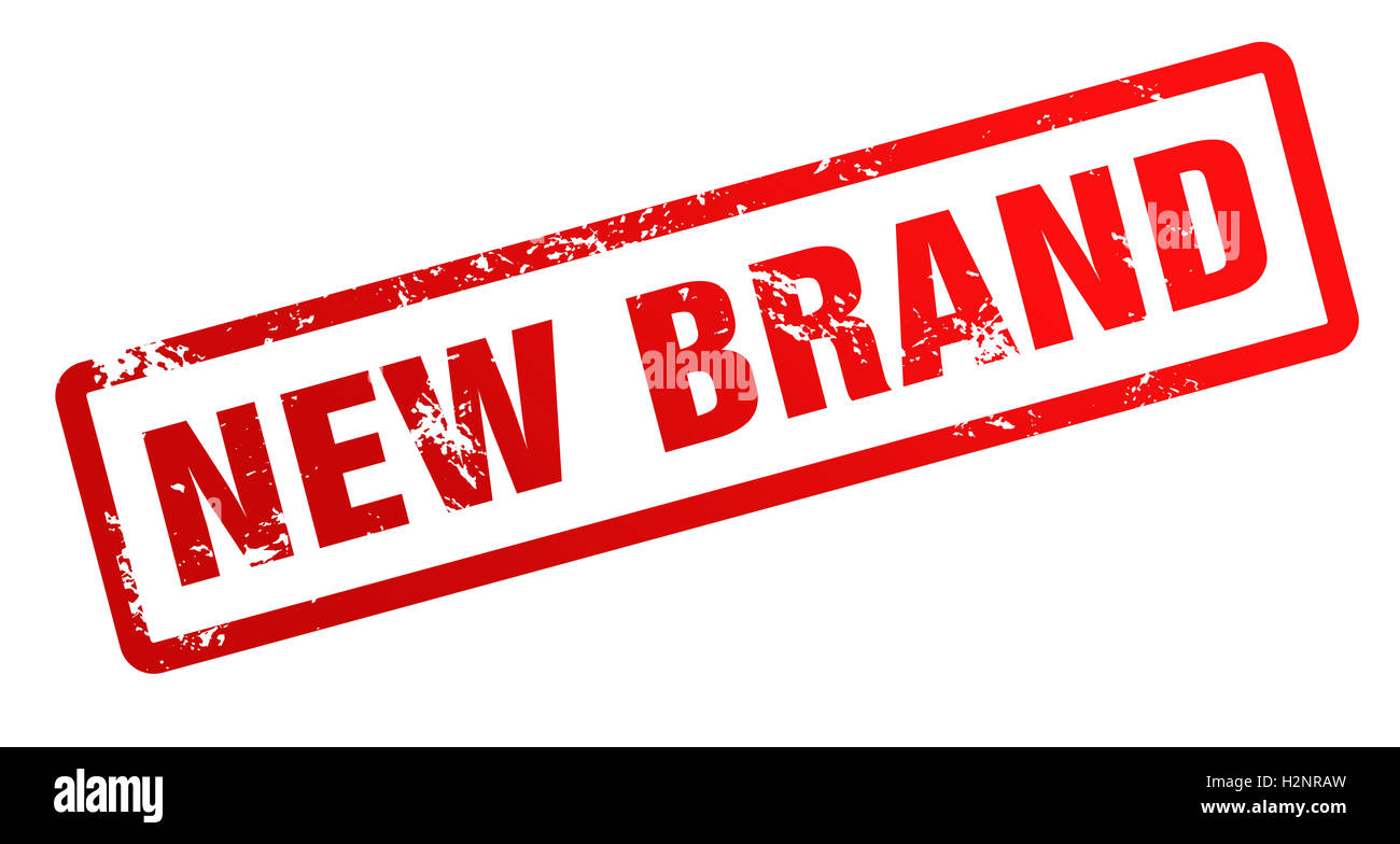 new brand rubber stamp illustration Stock Photo - Alamy