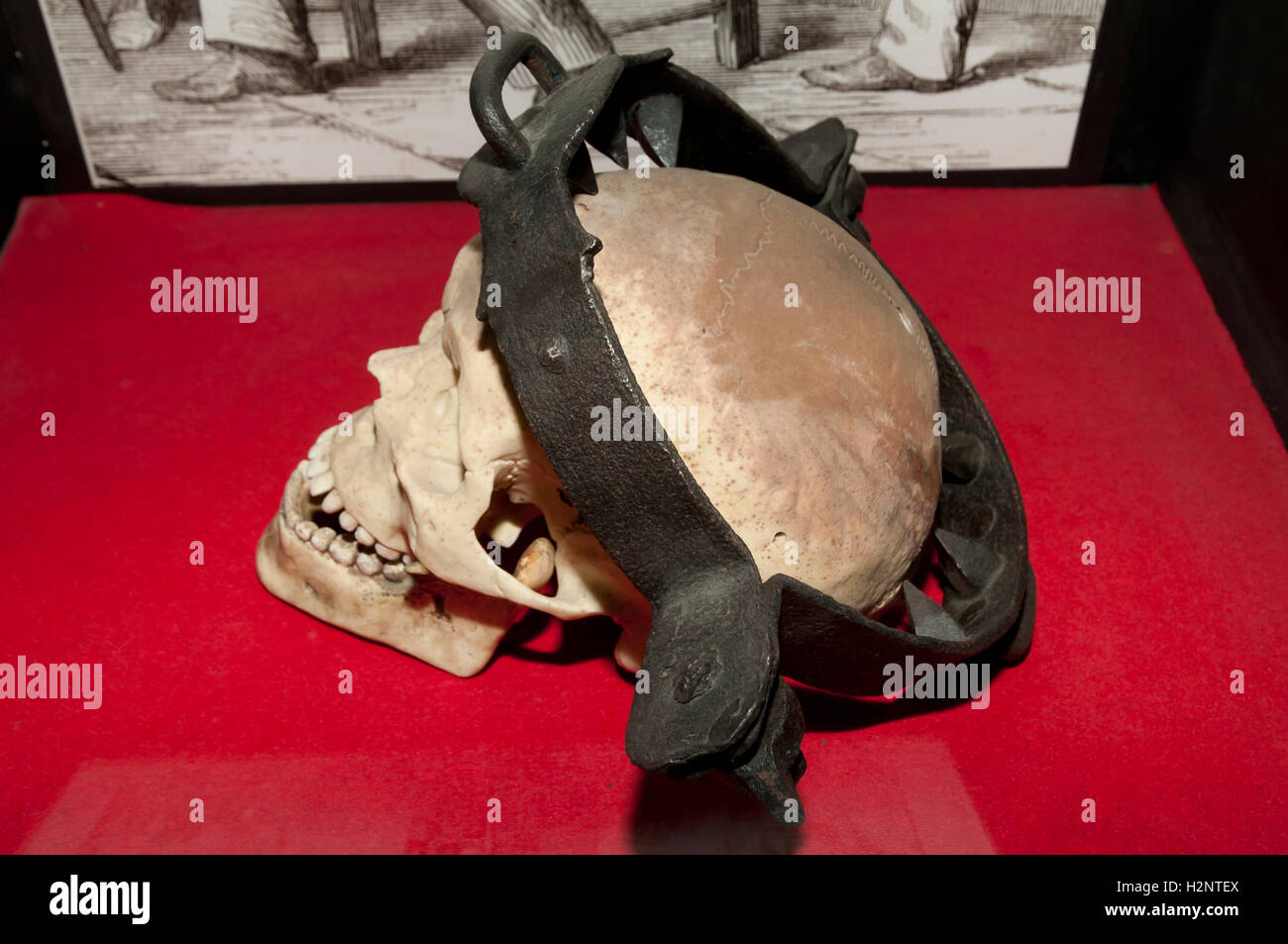 Skull Press Torture Device Stock Photo