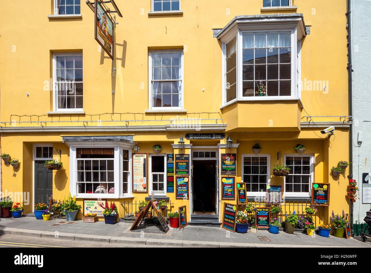 Tenby town centre Stock Photo