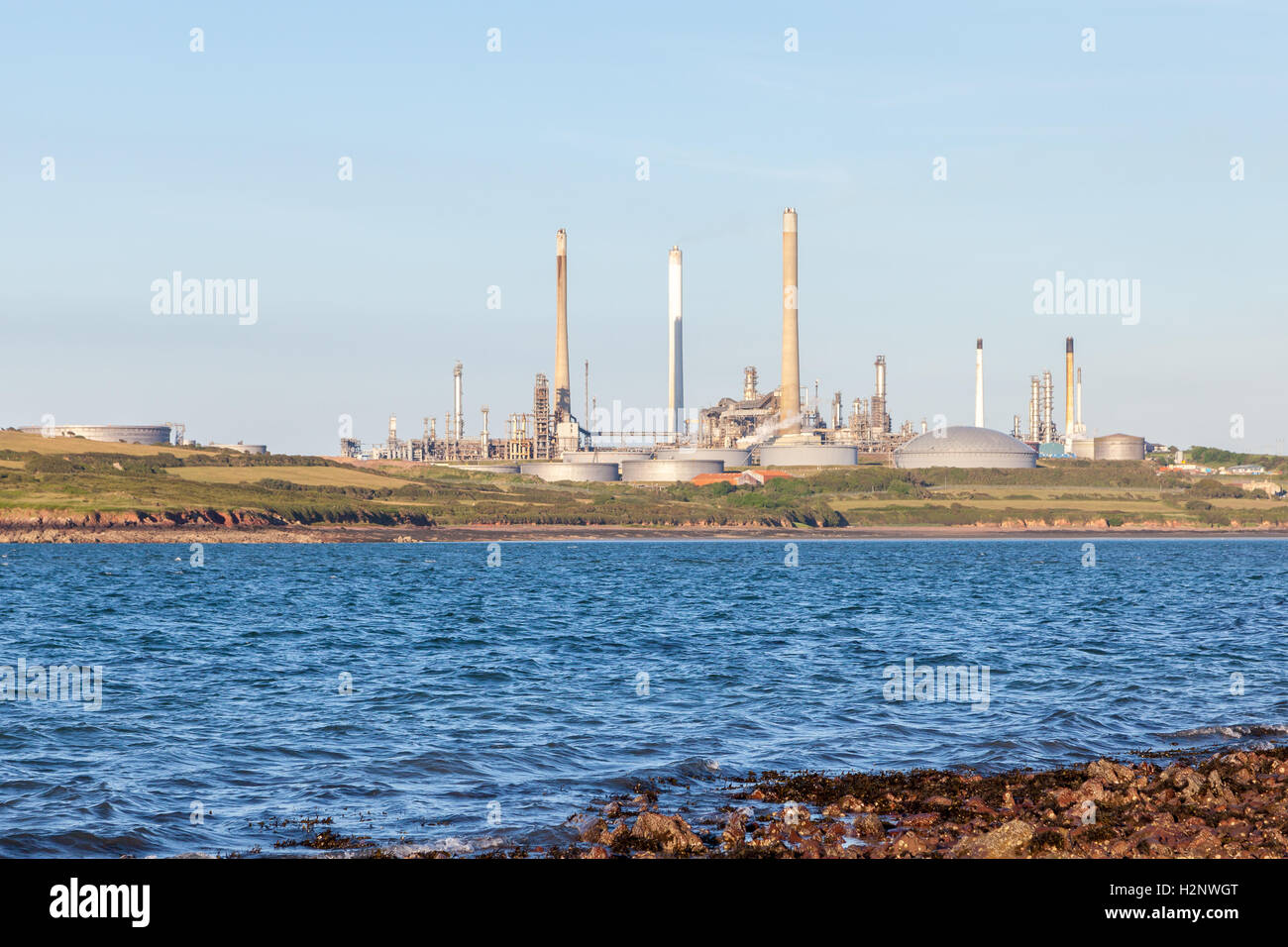 Valero Oil Refinery from Angle Stock Photo